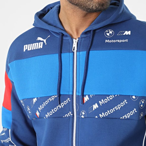 $110 Mens Puma BMW M Motorsport SDS Motorsport Sweat Hoodie Zip Up Jacket 621866 - Picture 1 of 3